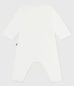 Petit Bateau Schlafanzüge, Strampler|Newborn*Strampler ohne Füßchen aus einfarbiger Baumwolle weiss MARSHMALLOW