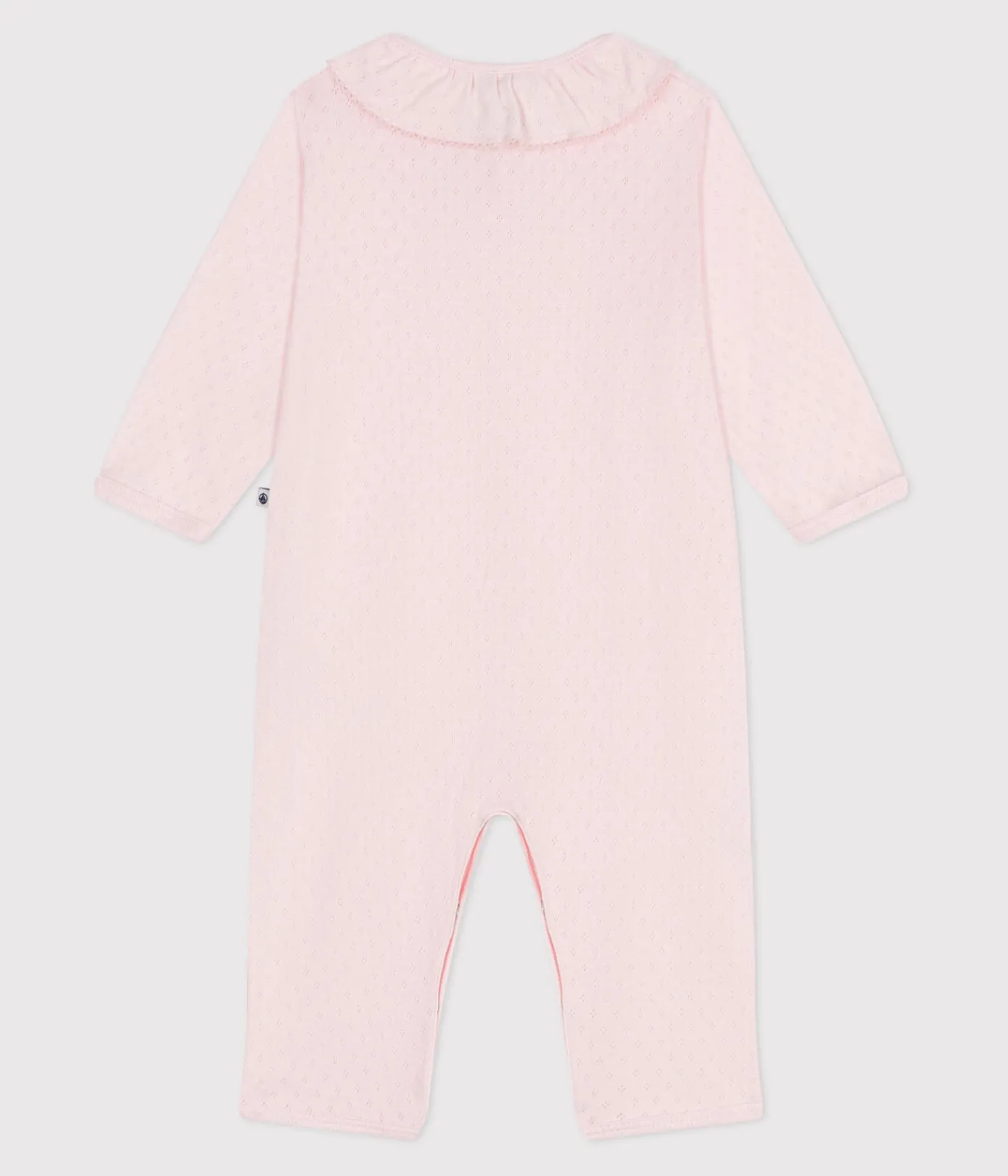 Petit Bateau Schlafanzüge, Strampler*Strampler ohne Füßchen aus Baumwolle mit Bubikragen rosa FLEUR