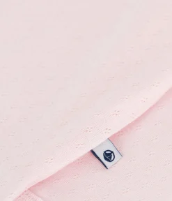Petit Bateau Schlafanzüge, Strampler*Strampler ohne Füßchen aus Baumwolle mit Bubikragen rosa FLEUR
