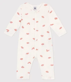 Petit Bateau Schlafanzüge, Strampler*Strampler ohne Füßchen aus Baumwolle mit Krebs-Motiv weiss MARSHMALLOW/weiss MULTICO