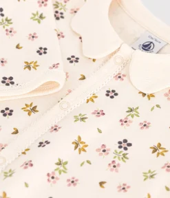 Petit Bateau Schlafanzüge, Strampler*Strampler ohne Füßchen aus Baumwolle mit Blumenmotiv weiss AVALANCHE/ MULTICO