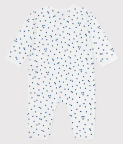 Petit Bateau Schlafanzüge, Strampler*Strampler ohne Füßchen aus bedruckter Baumwolle weiss MARSHMALLOW/weiss MULTICO