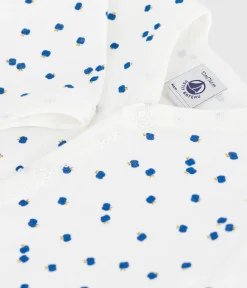 Petit Bateau Schlafanzüge, Strampler*Strampler ohne Füßchen aus bedruckter Baumwolle weiss MARSHMALLOW/weiss MULTICO
