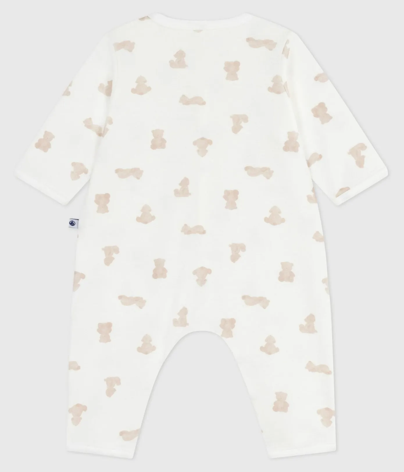 Petit Bateau Schlafanzüge, Strampler|Newborn*Strampler ohne Füßchen aus Baumwolle mit Bärmotiv MARSHMALLOW/ BRUN