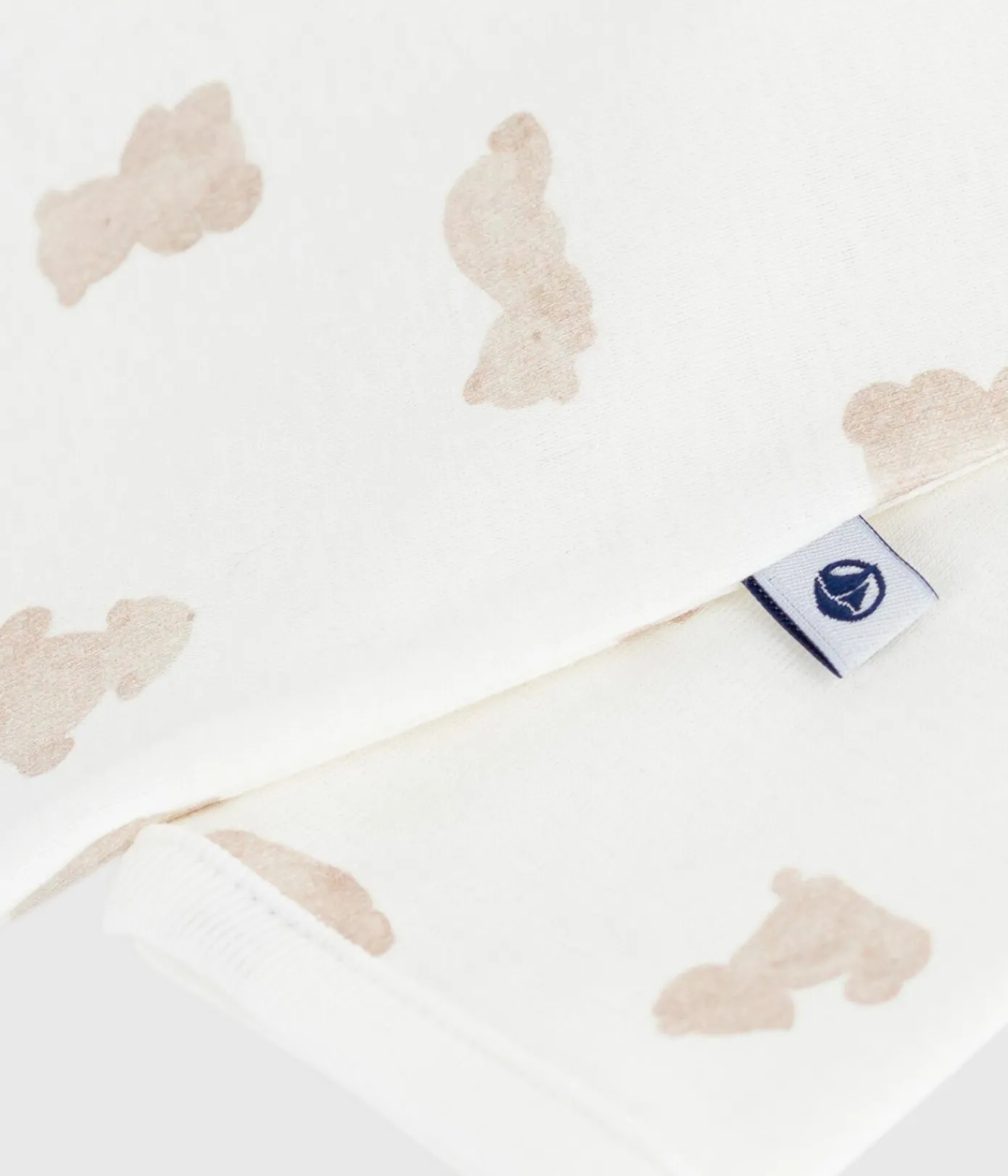 Petit Bateau Schlafanzüge, Strampler|Newborn*Strampler ohne Füßchen aus Baumwolle mit Bärmotiv MARSHMALLOW/ BRUN