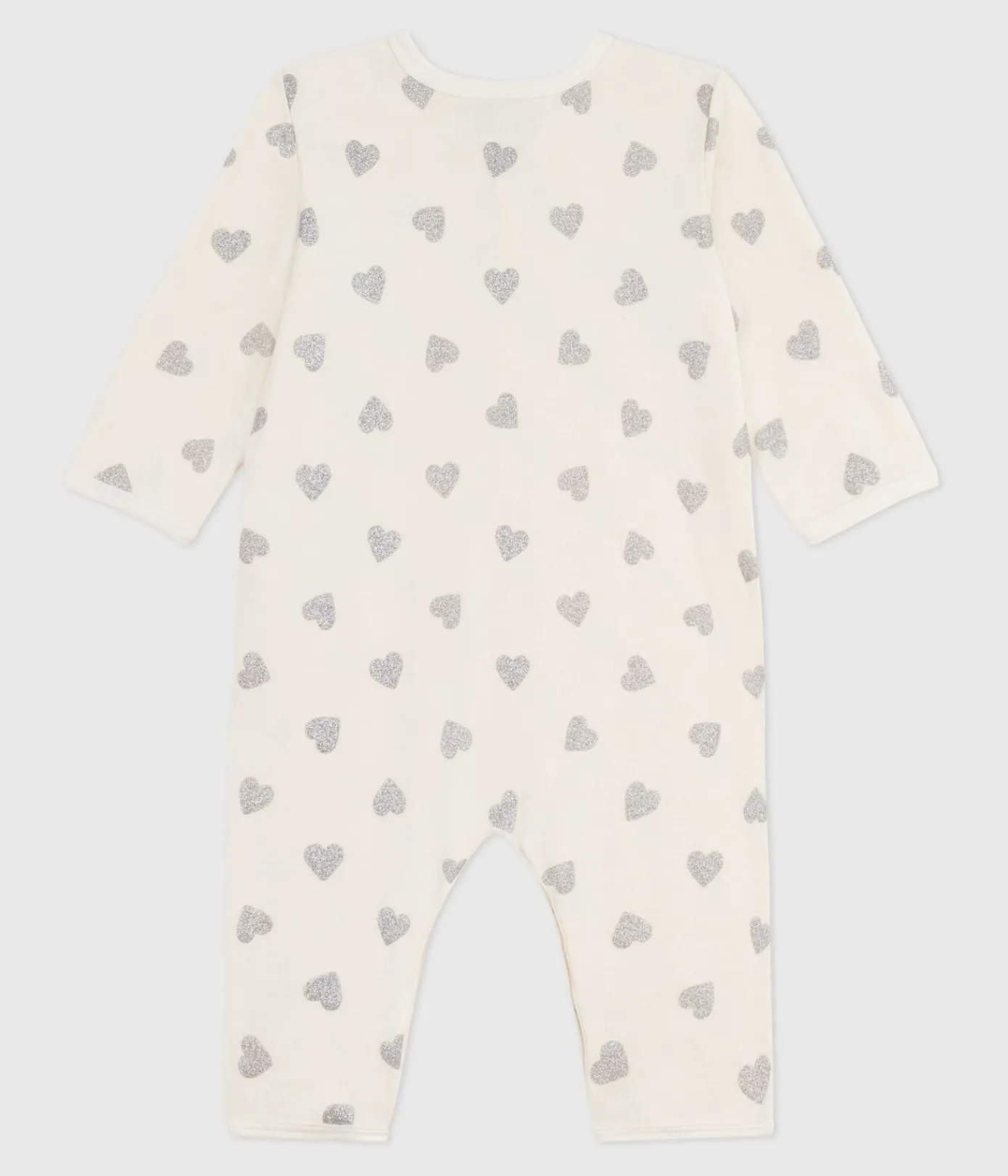 Petit Bateau Schlafanzüge, Strampler*Strampler ohne Füßchen aus bedruckter Baumwolle naturfarben MILK/ ARGENT