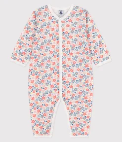 Petit Bateau Schlafanzüge, Strampler*Strampler ohne Füßchen aus bedruckter Baumwolle weiss MARSHMALLOW/weiss MULTICO