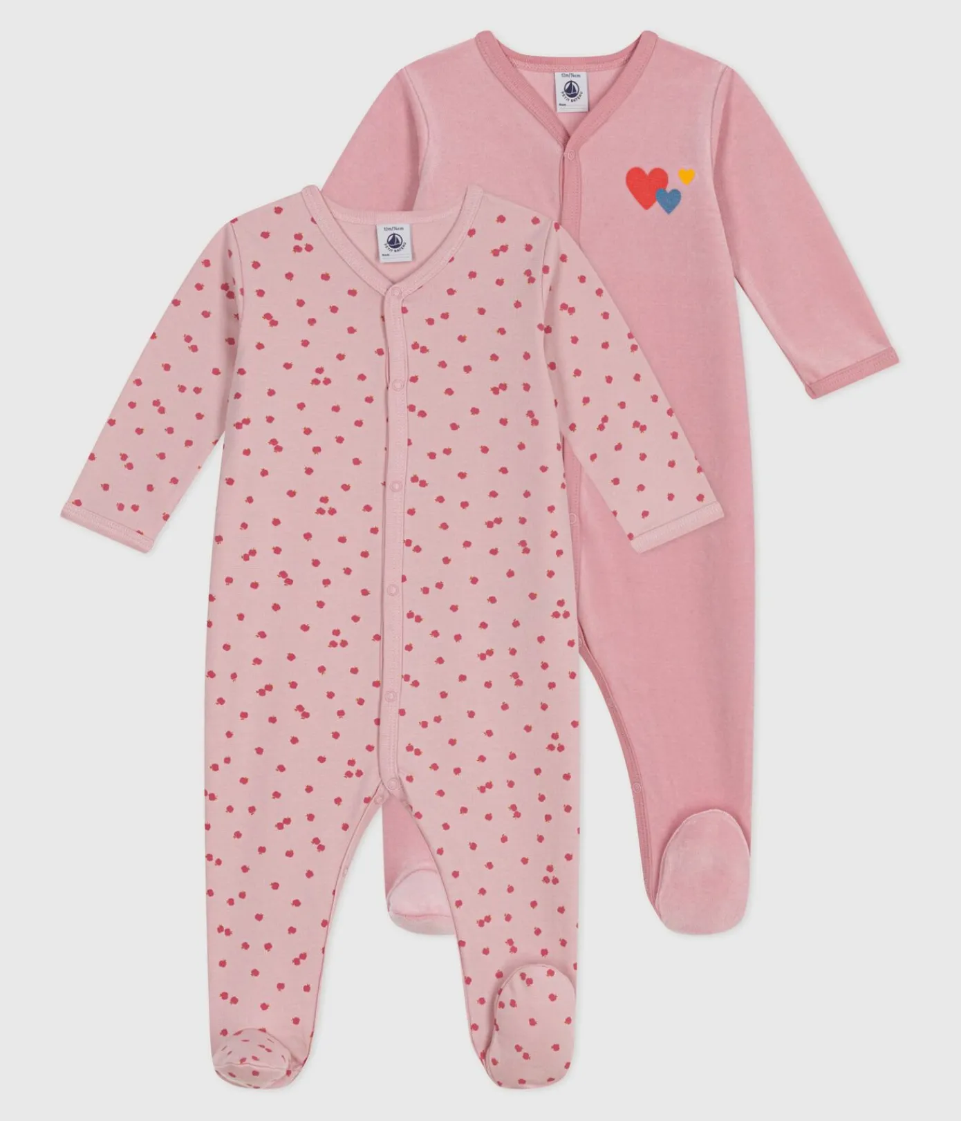 Petit Bateau Schlafanzüge, Strampler*Strampler-Set aus bedruckter Baumwolle variante 1