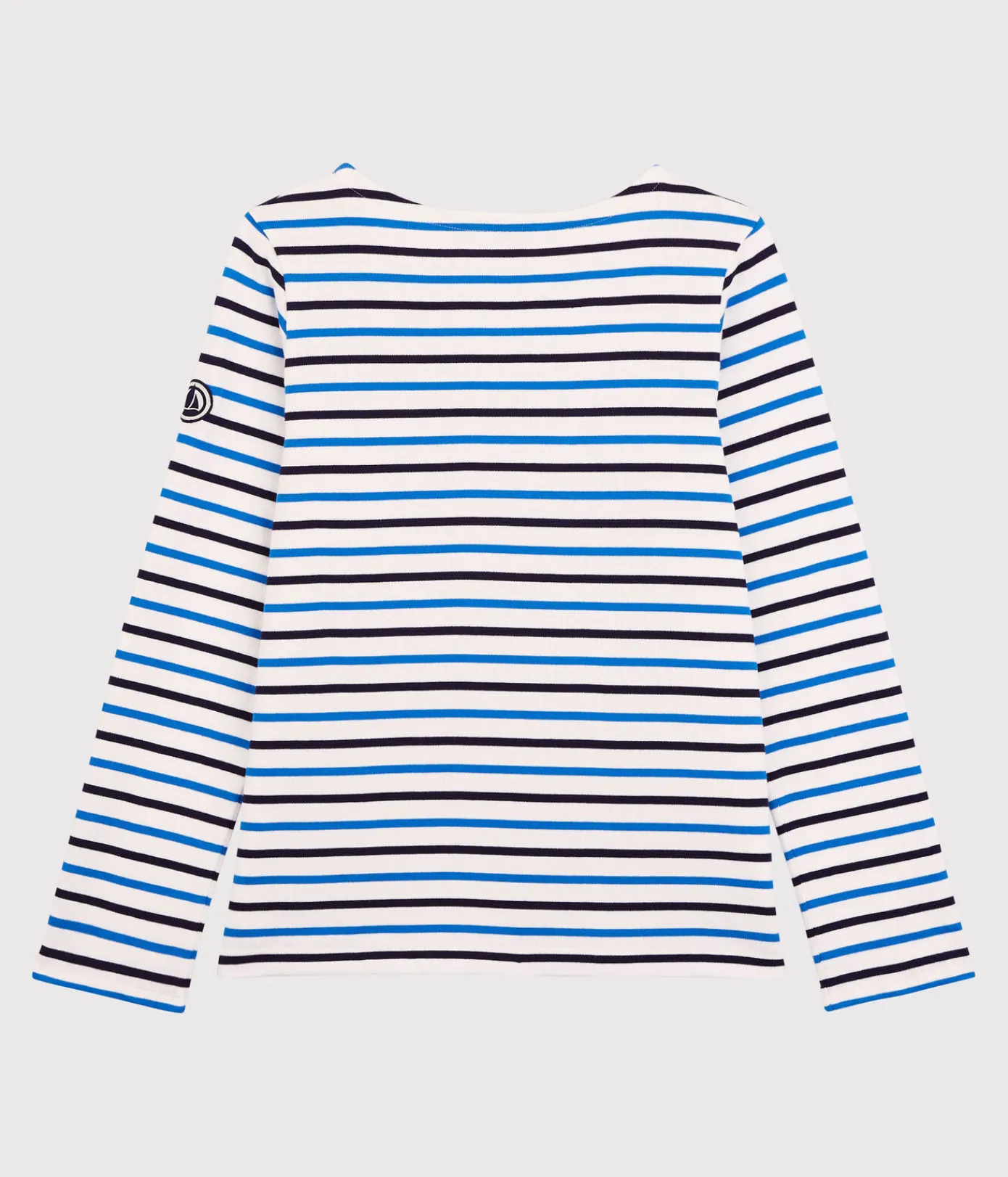 Petit Bateau Streifenshirts, Pullover, Cardigans*Streifenshirt aus Baumwolle Damen weiss MARSHMALLOW/ SMOKING/ RUISSEAU
