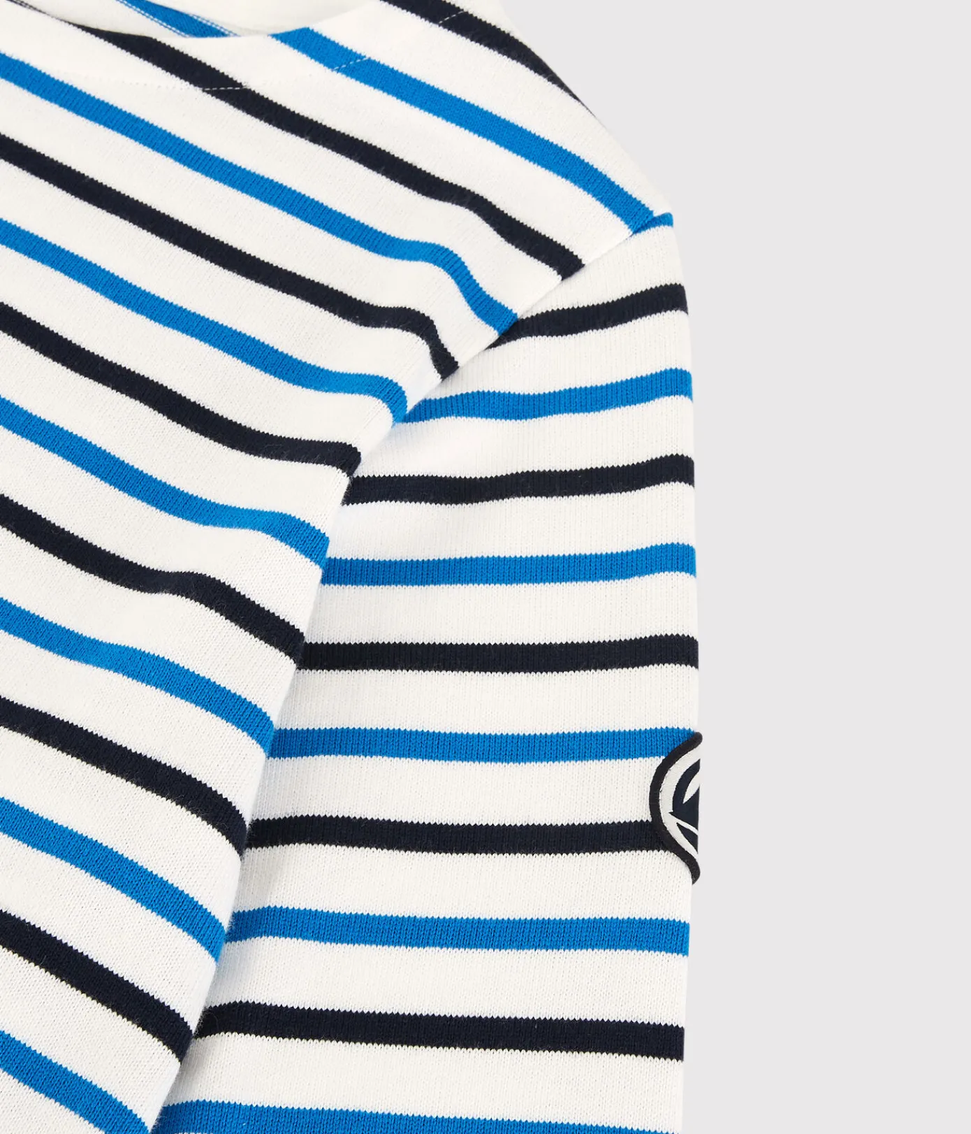 Petit Bateau Streifenshirts, Pullover, Cardigans*Streifenshirt aus Baumwolle Damen weiss MARSHMALLOW/ SMOKING/ RUISSEAU