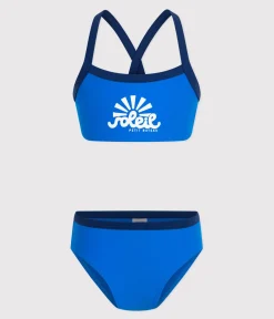 Petit Bateau Bademode, Uv-Kleidung*2-teiliger Kinder-Badeanzug für Mädchen blau SURF