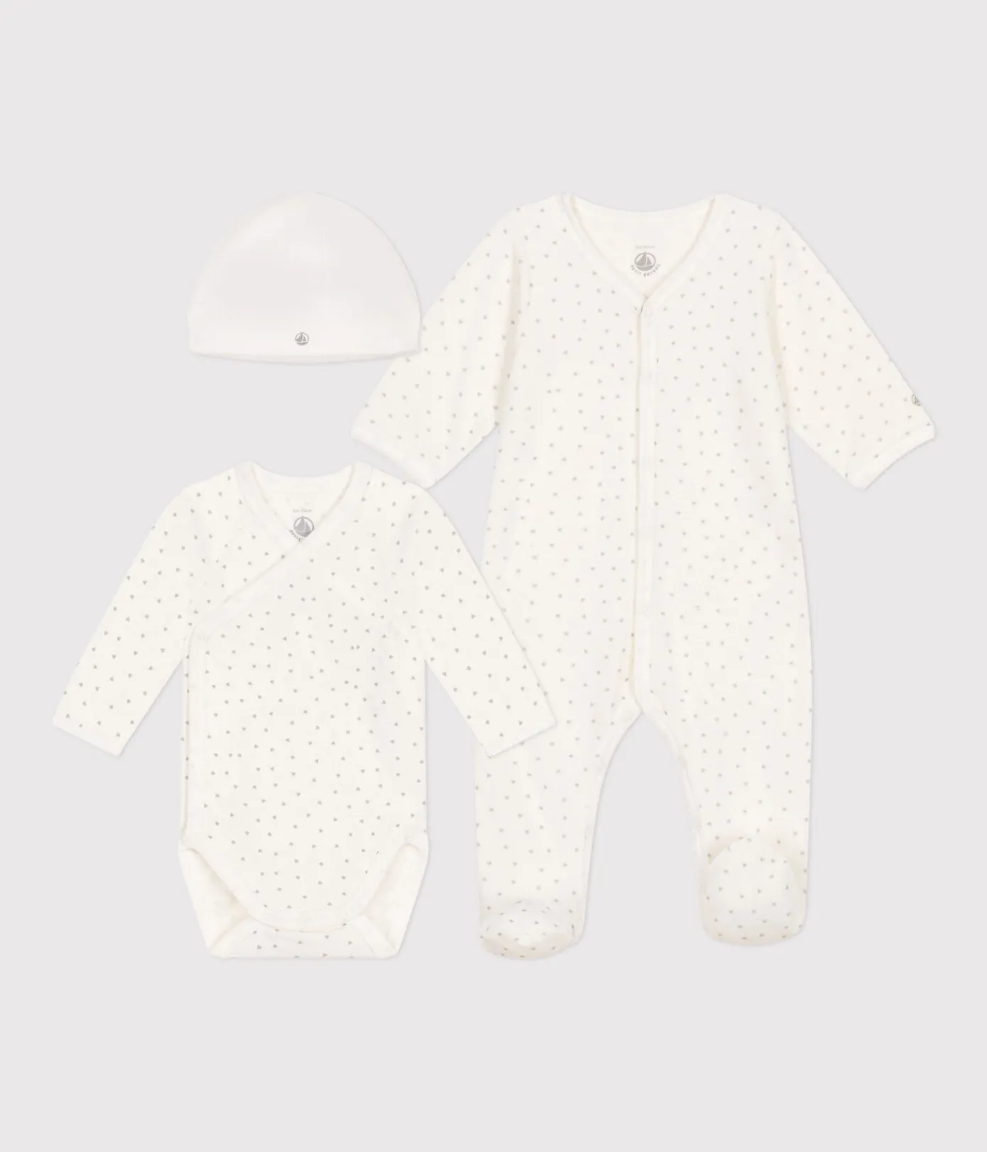 Petit Bateau Newborn*3-teiliges Baby-Set variante 1