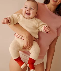 Petit Bateau Sets, Overalls & Latzhosen|Newborn*2-teiliges Baby-Set aus Baumwollstrick mit Jacquardmuster AVALANCHE/ ROT