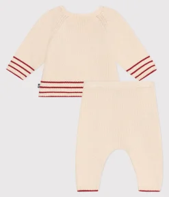Petit Bateau Sets, Overalls & Latzhosen|Newborn*2-teiliges Baby-Set aus Baumwollstrick mit Jacquardmuster AVALANCHE/ ROT