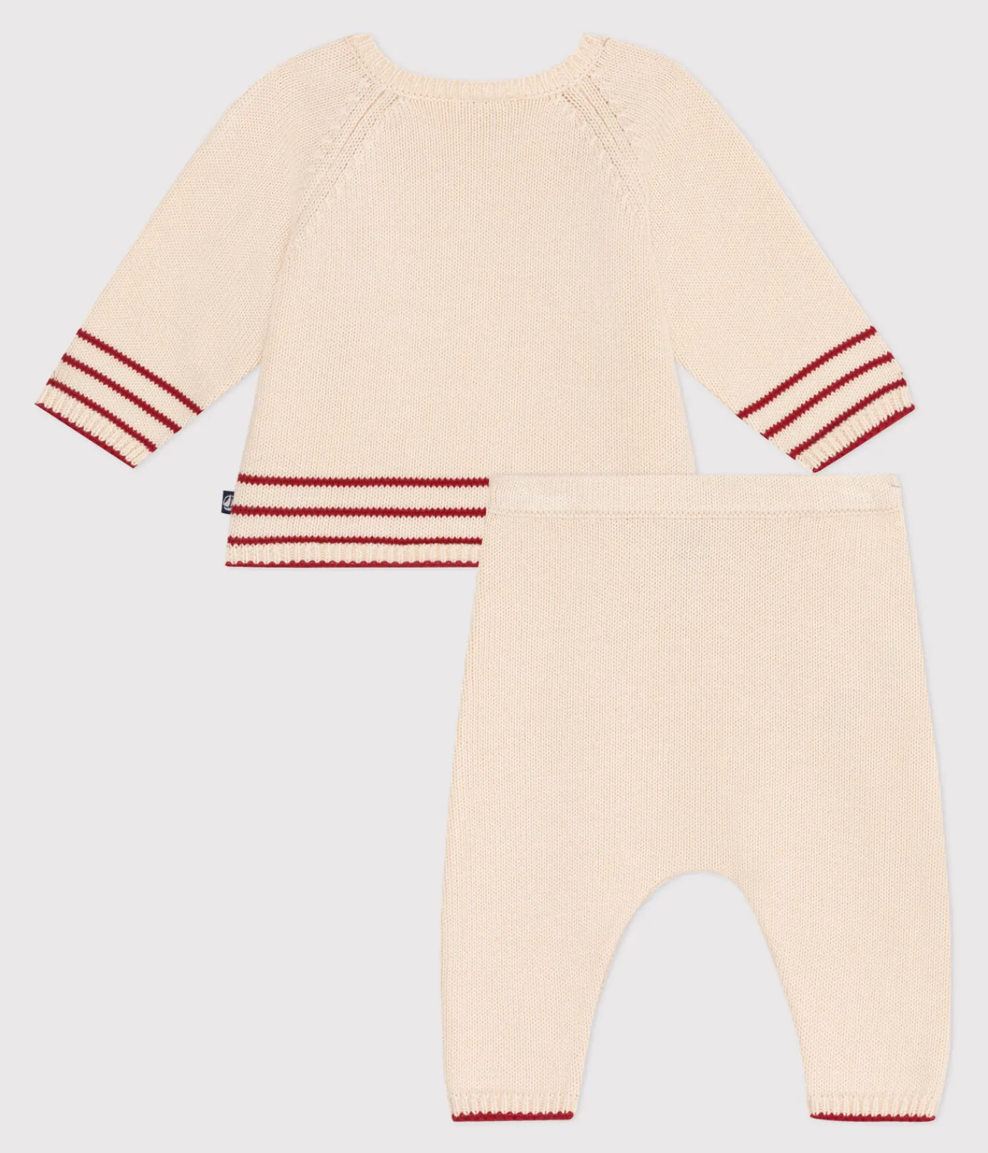 Petit Bateau Sets, Overalls & Latzhosen|Newborn*2-teiliges Baby-Set aus Baumwollstrick mit Jacquardmuster AVALANCHE/ ROT
