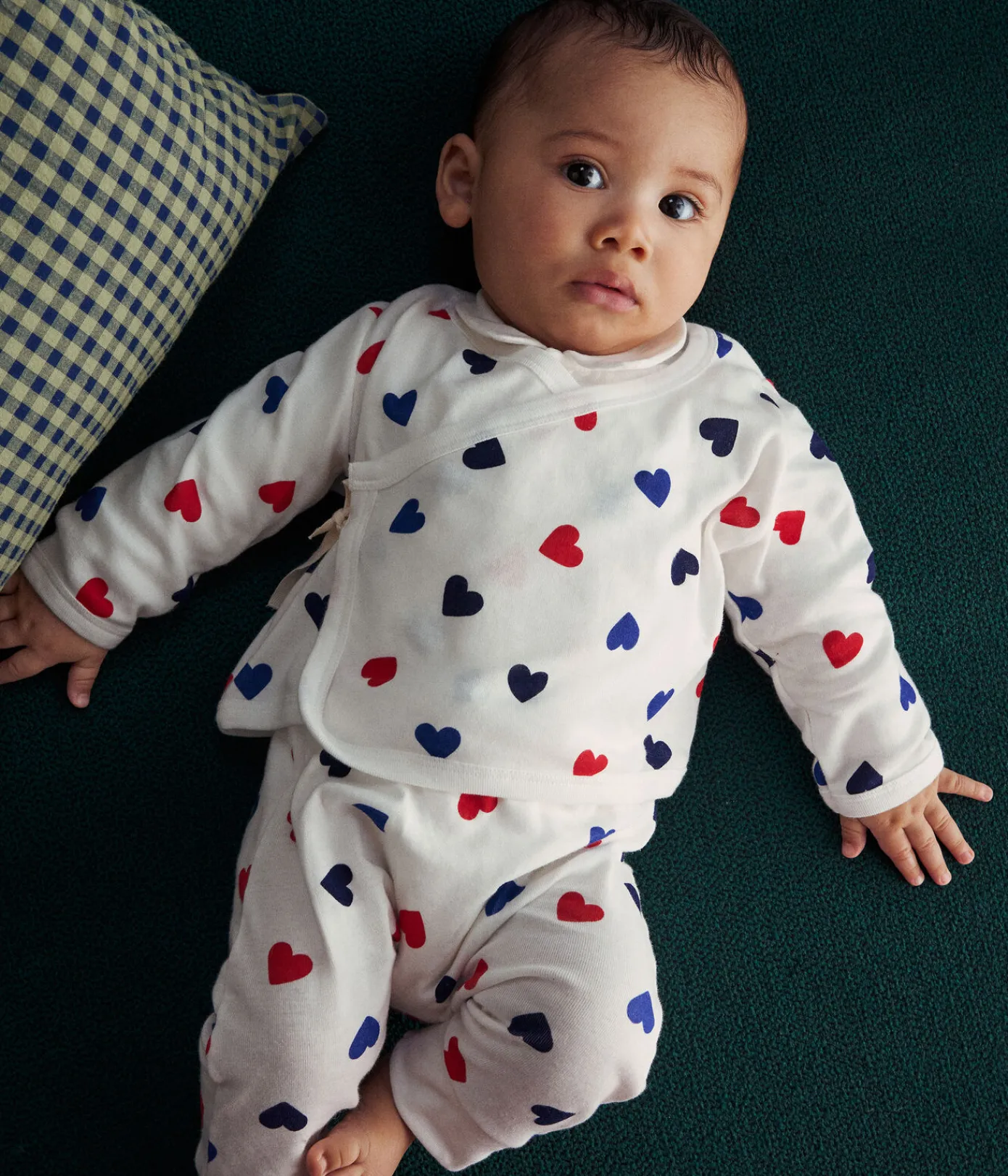 Petit Bateau Sets, Overalls & Latzhosen|Newborn*3-teiliges Baby-Set aus Baumwolle weiss MARSHMALLOW/weiss MULTICO