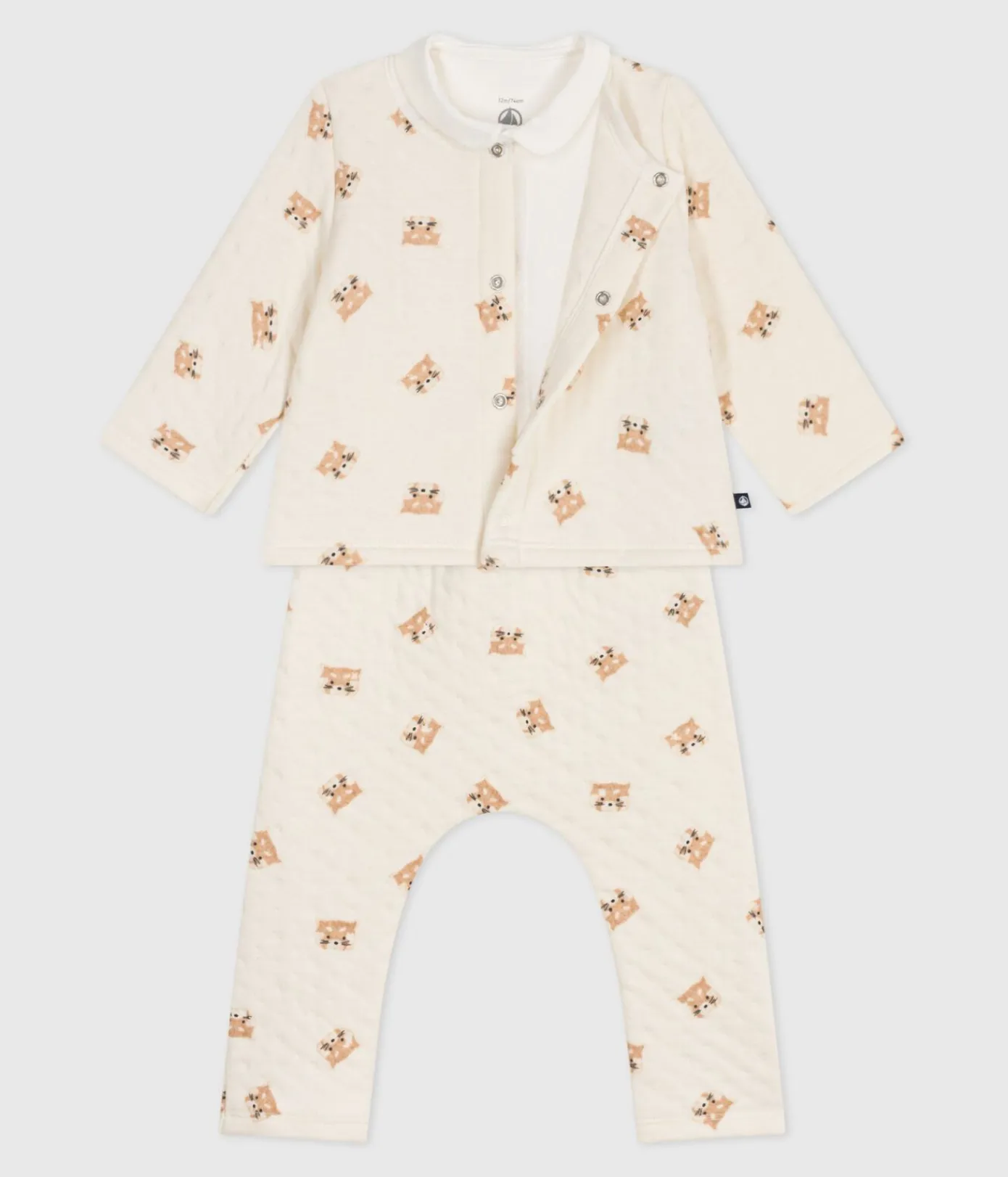 Petit Bateau Sets, Overalls & Latzhosen|Newborn*3-teiliges Baby-Set aus Baumwolle mit Roten Pandas MILK/ MULTICO