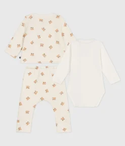 Petit Bateau Sets, Overalls & Latzhosen|Newborn*3-teiliges Baby-Set aus Baumwolle mit Roten Pandas MILK/ MULTICO