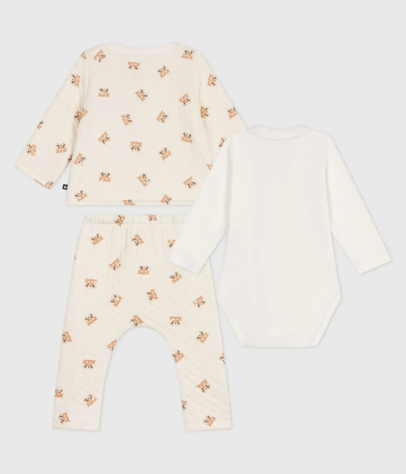 Petit Bateau Sets, Overalls & Latzhosen|Newborn*3-teiliges Baby-Set aus Baumwolle mit Roten Pandas MILK/ MULTICO