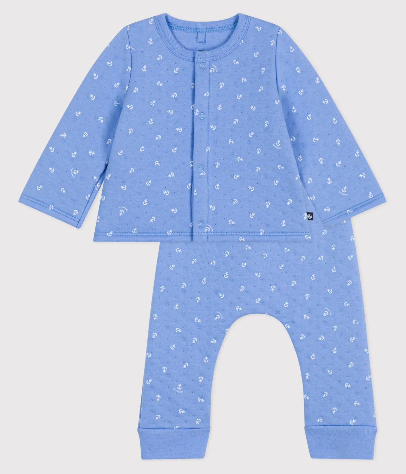Petit Bateau Sets, Overalls & Latzhosen|Newborn*2-teiliges Baby-Set aus Baumwolle blau EDNA/weiss MARSHMALLOW