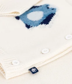 Petit Bateau Sets, Overalls & Latzhosen|Newborn*2-teiliges Baby-Set aus Wollstrick mit Pinguin-Motiv weiss MARSHMALLOW/weiss MULTICO
