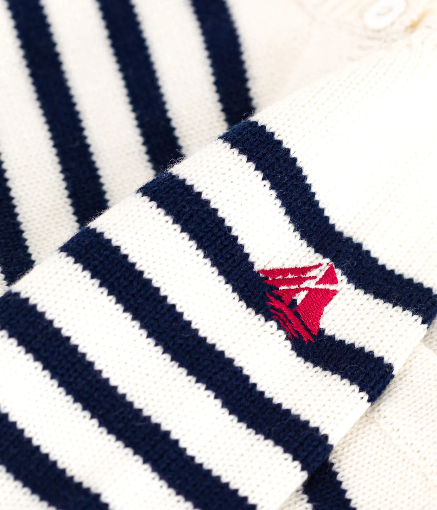 Petit Bateau Sets, Overalls & Latzhosen|Newborn*2-teiliges Baby-Set aus Wollstrick mit Matrosenstreifen blau MARSHMALLOW/ SOIR