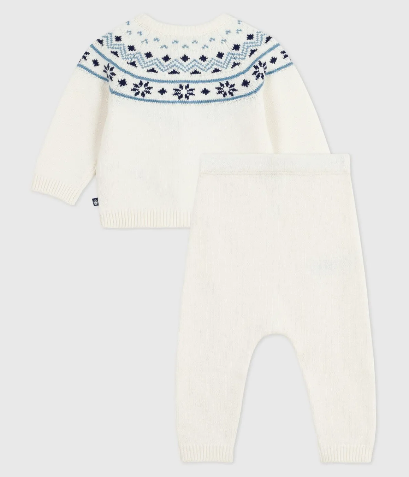Petit Bateau Sets, Overalls & Latzhosen|Newborn*2-teiliges Baby-Set Cardigan aus Jacquardstrick blau MARSHMALLOW/ SOIR