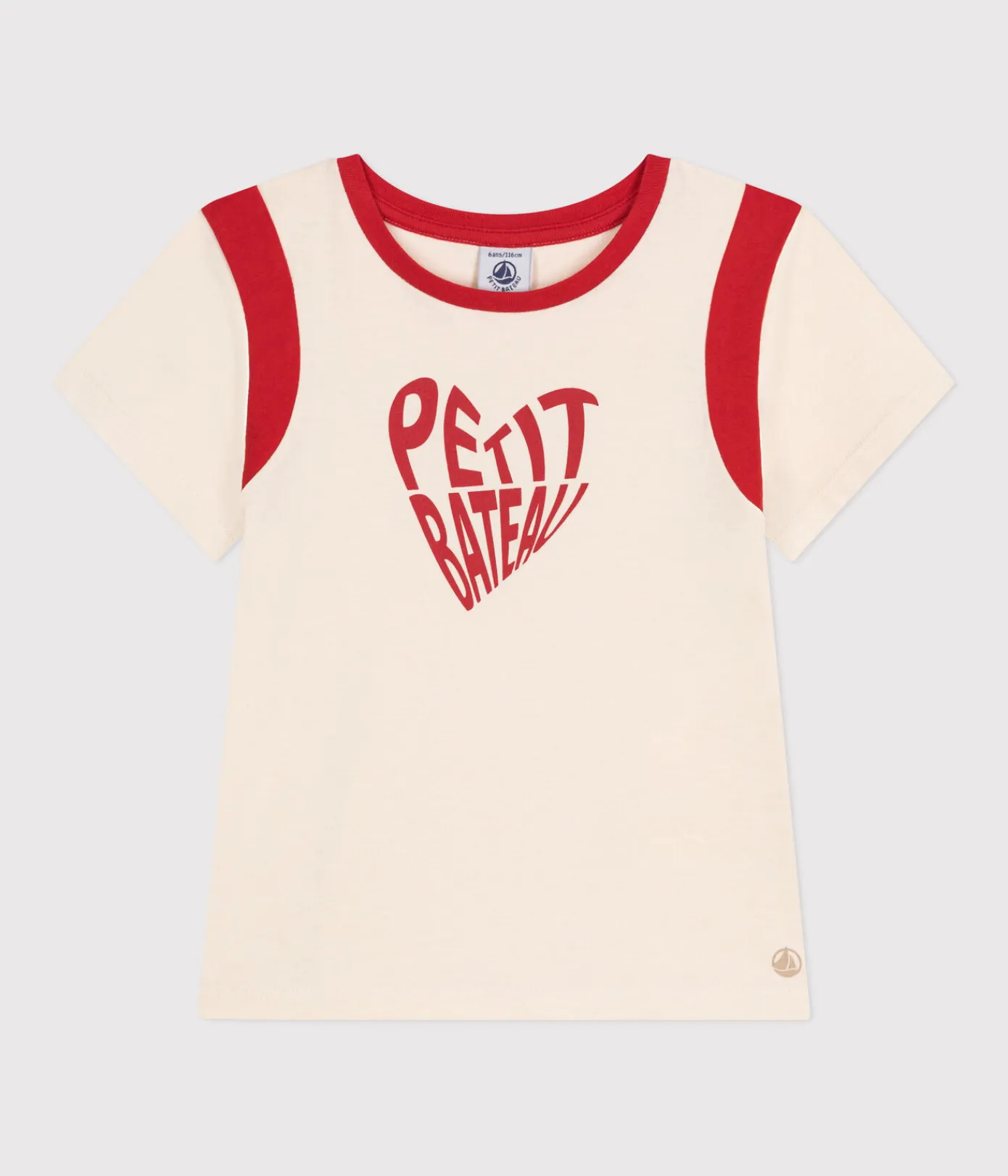 Petit Bateau T-Shirts, Tops, Oberteile*T-Shirt aus Jersey Kinder/Mädchen naturfarben AVALANCHE