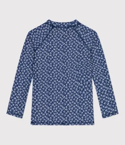 Petit Bateau Bademode, Uv-Kleidung*T-Shirt mit UV-Schutz Kinder/Mädchen INCOGNITO/ MARSHMALLOW