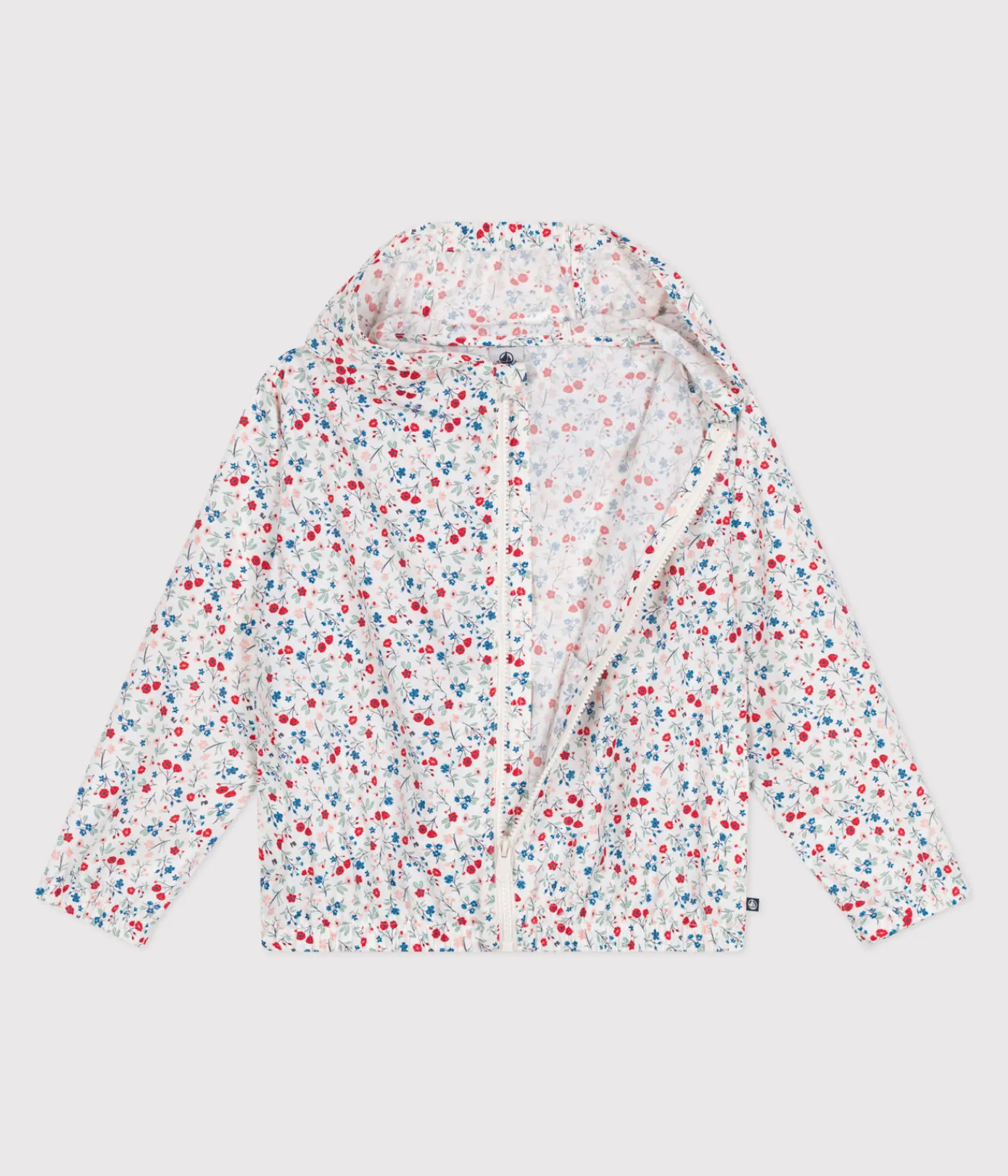 Petit Bateau Mäntel, Jacken, Regenjacken*Ultraleichte Kinder-Windjacke weiss MARSHMALLOW/weiss MULTICO