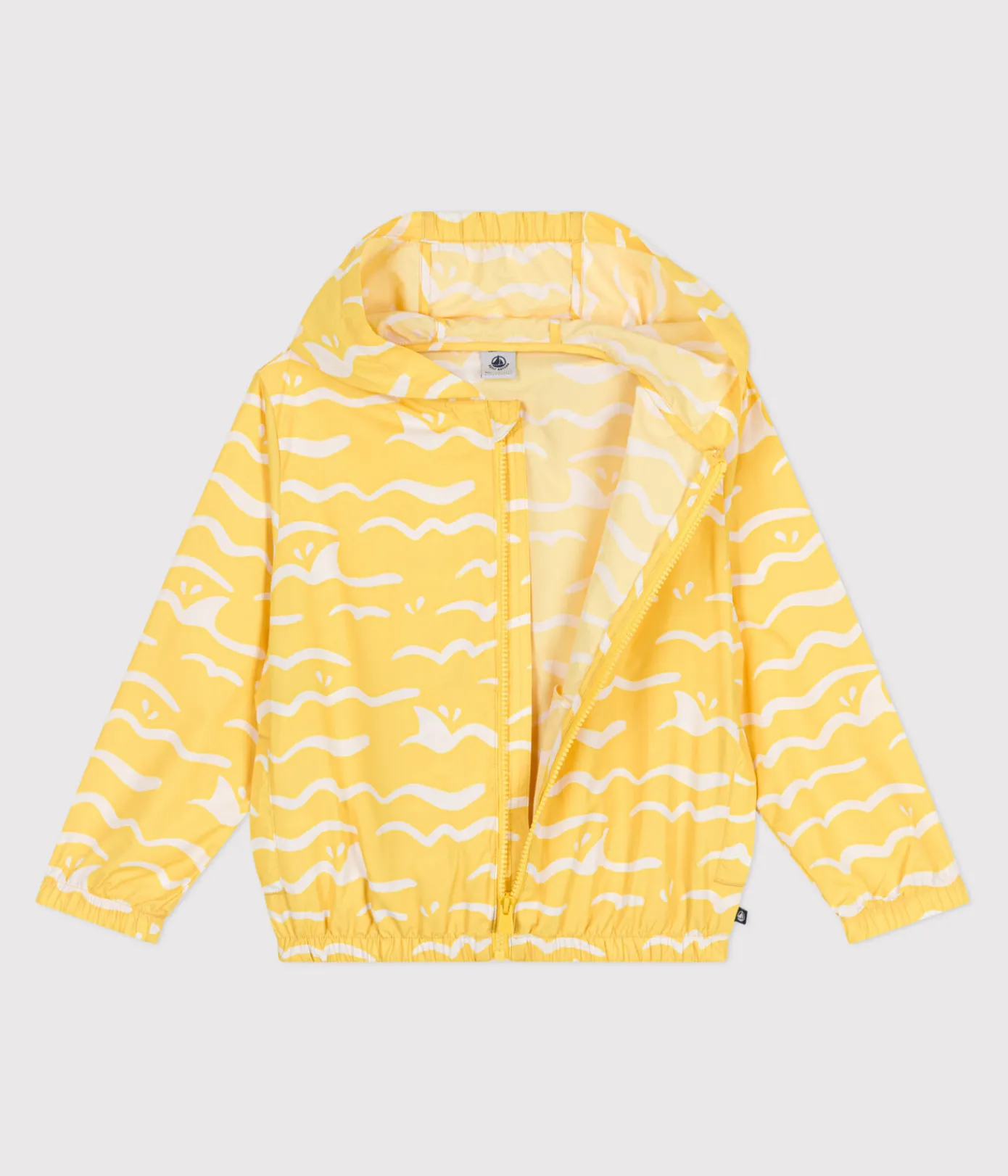 Petit Bateau Mäntel, Jacken, Regenjacken*Ultraleichte Kinder-Windjacke gelb ORGE/weiss MARSHMALLOW