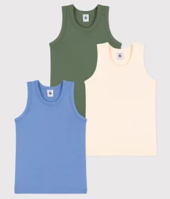 Petit Bateau Unterhemden, Tanktops|T-Shirts, Poloshirts, Hemden*Unifarbene Kinder-Tanktops aus Baumwolle im 3er-Set variante 1
