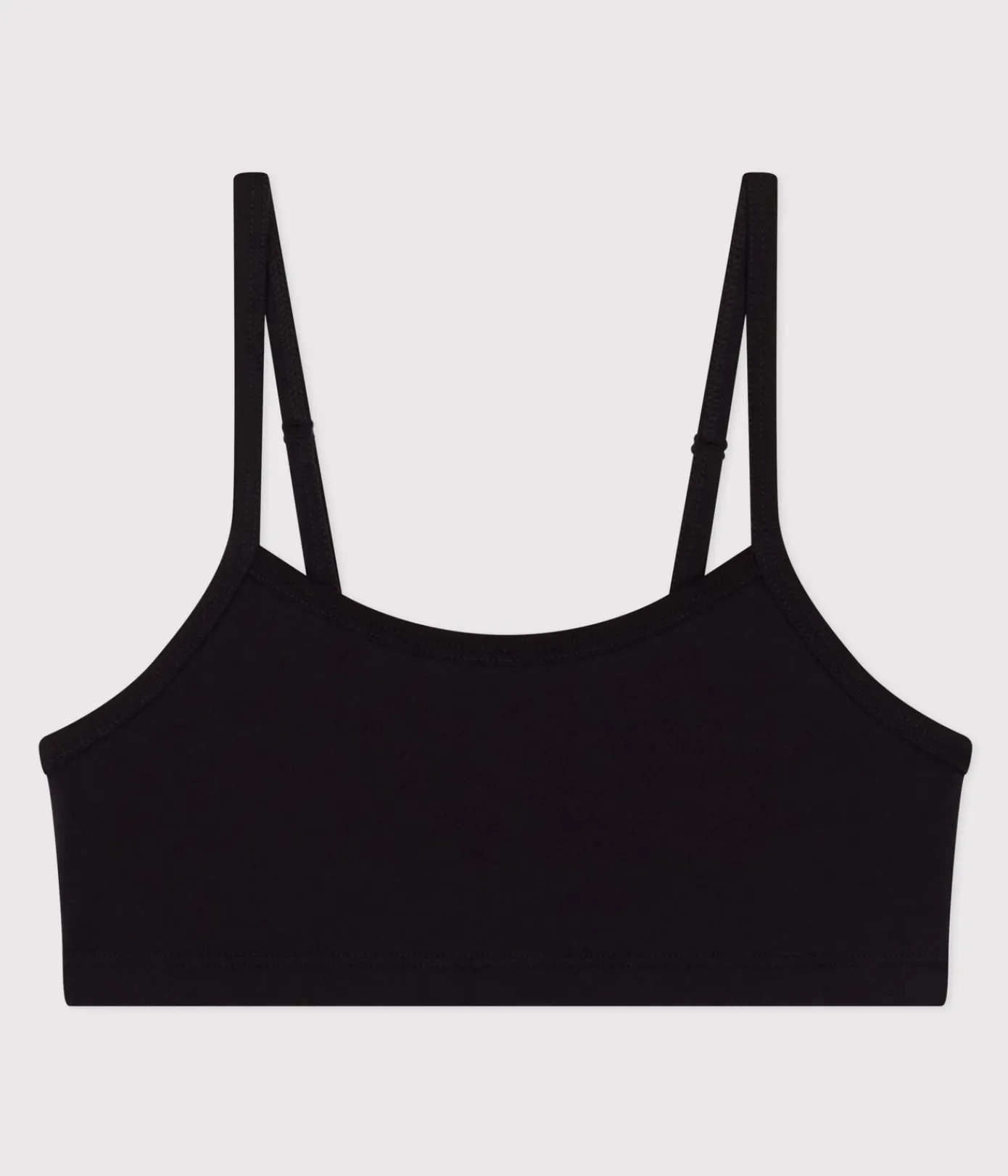 Petit Bateau Bhs, Slips, Bodys*Unifarbenes Damen-Bustier aus Baumwolle und Elastan schwarz BLACK