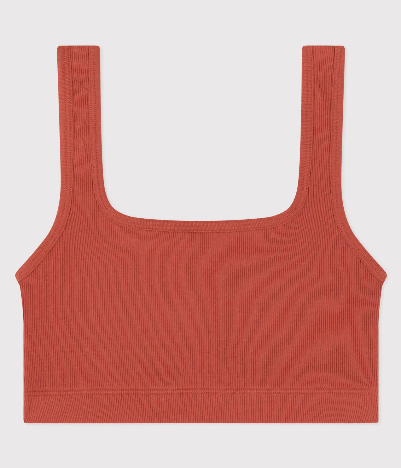 Petit Bateau Bhs, Slips, Bodys*Unifarbenes Damen-Bustier aus Baumwolle und Elastan braun FAMEUX
