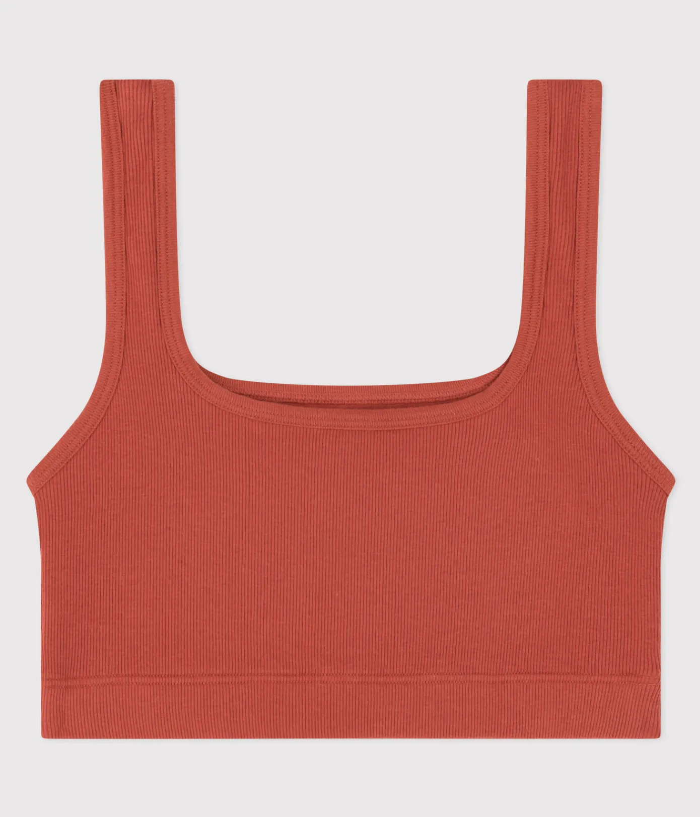 Petit Bateau Bhs, Slips, Bodys*Unifarbenes Damen-Bustier aus Baumwolle und Elastan braun FAMEUX