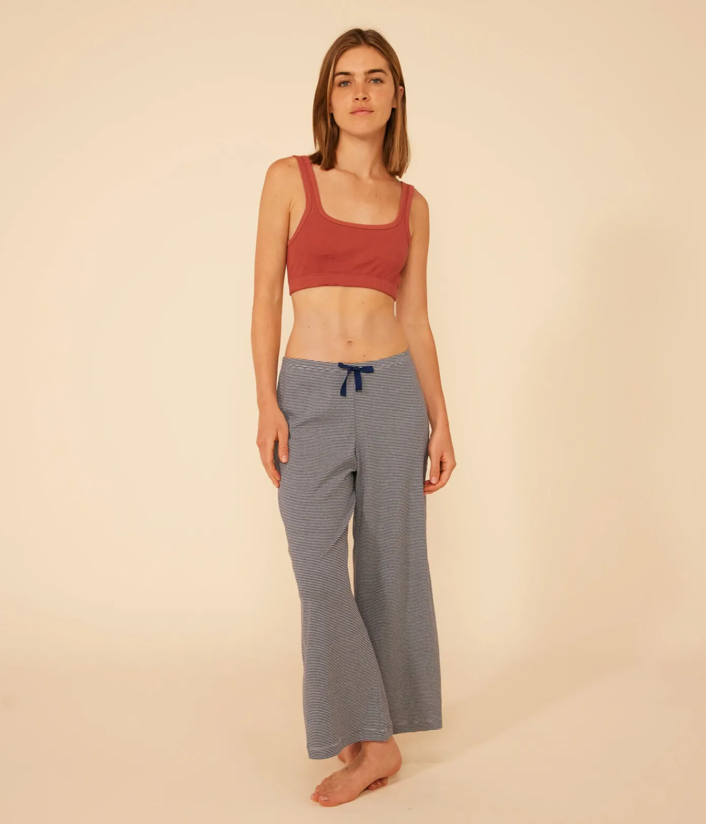 Petit Bateau Bhs, Slips, Bodys*Unifarbenes Damen-Bustier aus Baumwolle und Elastan braun FAMEUX