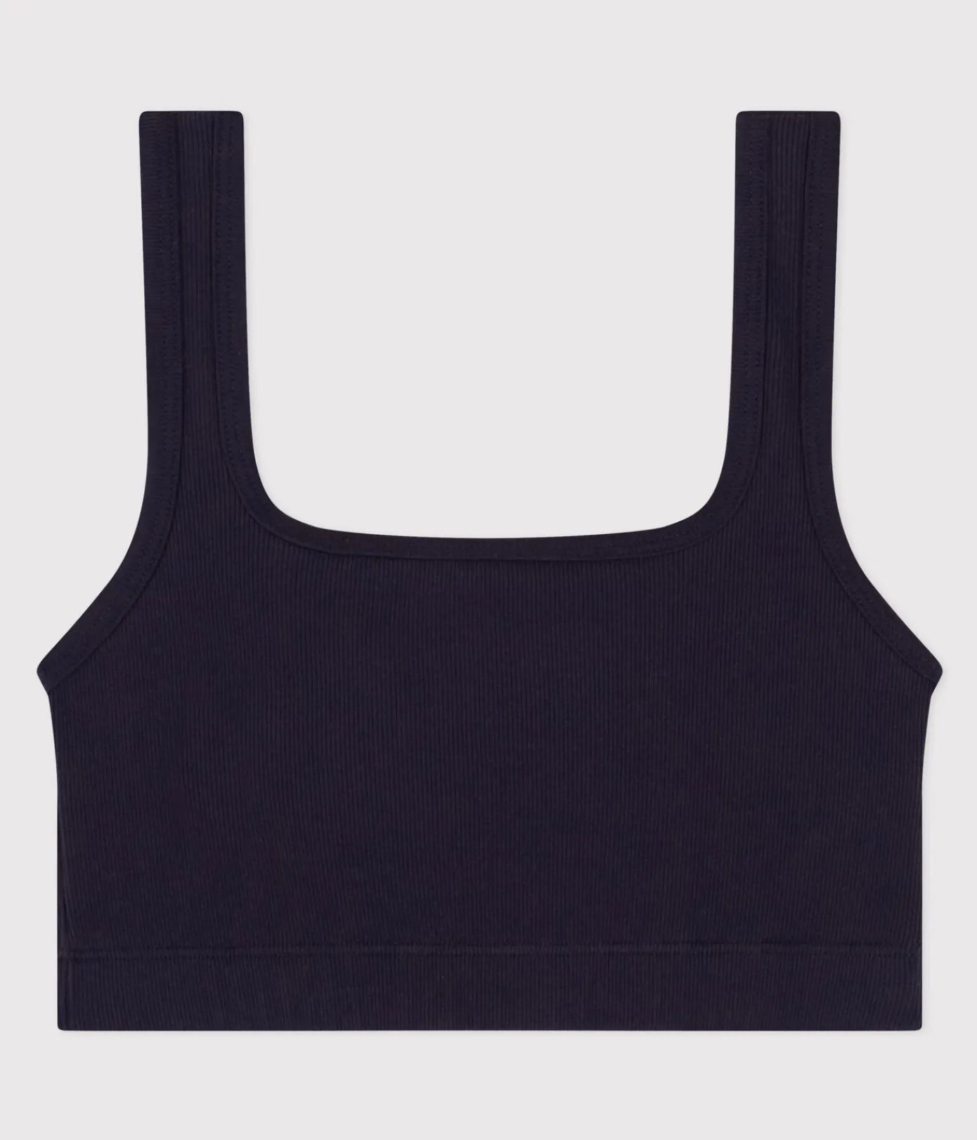 Petit Bateau Bhs, Slips, Bodys*Unifarbenes Damen-Bustier aus Baumwolle und Elastan blau SMOKING