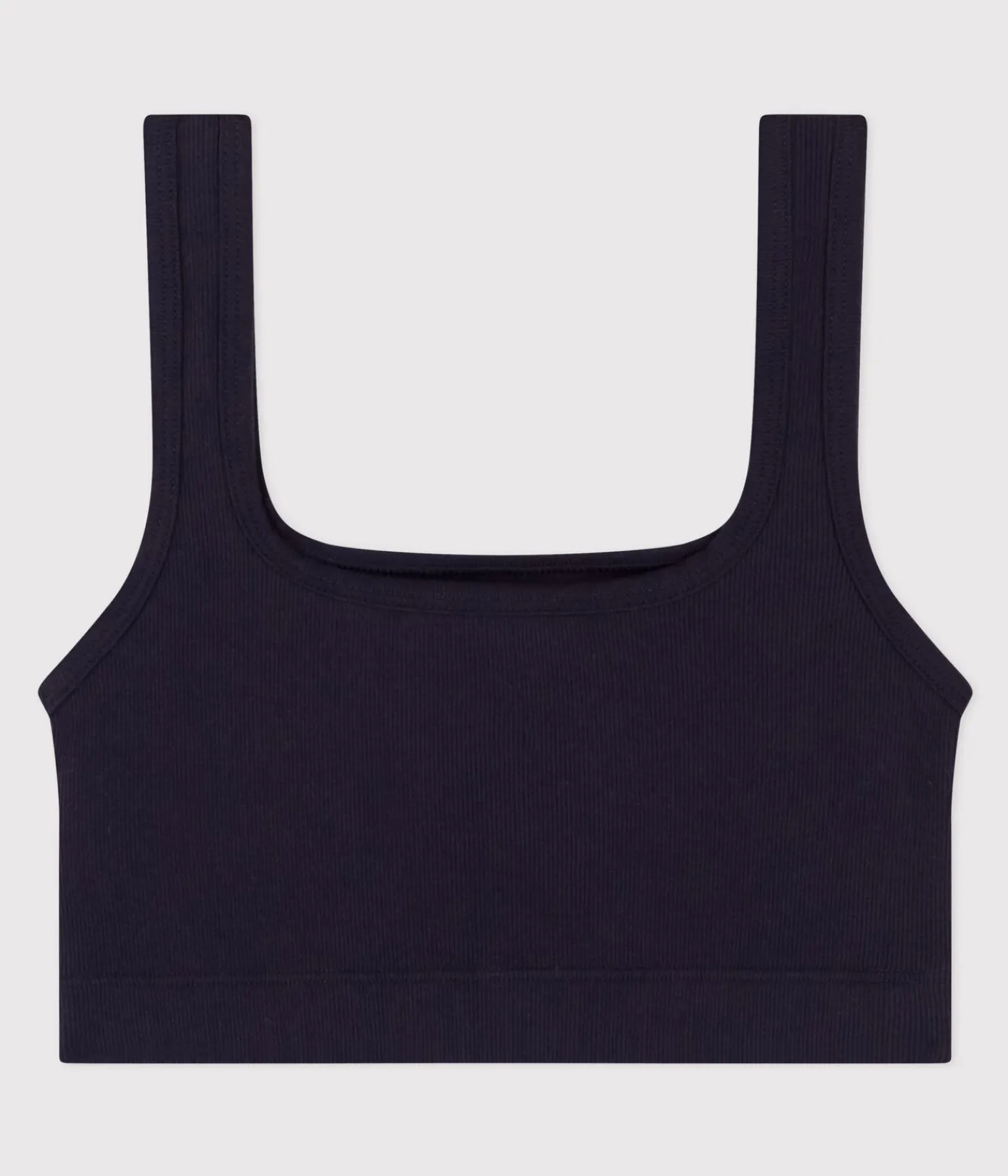 Petit Bateau Bhs, Slips, Bodys*Unifarbenes Damen-Bustier aus Baumwolle und Elastan blau SMOKING