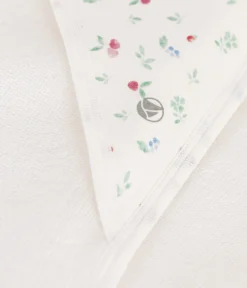 Petit Bateau Badetücher, Badecapes​|Newborn*Viereckiges Baby-Badetuch aus Baumwolle weiss MARSHMALLOW/weiss MULTICO