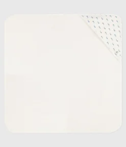 Petit Bateau Badetücher, Badecapes​|Newborn*Viereckiges Baby-Badetuch aus Baumwolle MARSHMALLOW/ ADRIATIC