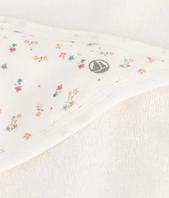 Petit Bateau Badetücher, Badecapes|Newborn*Viereckiges Baby-Badetuch aus Baumwolle weiss MARSHMALLOW/weiss MULTICO