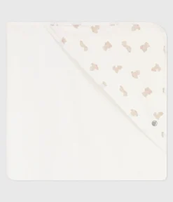 Petit Bateau Badetücher, Badecapes​|Newborn*Viereckiges Baby-Badetuch aus Baumwolle MARSHMALLOW/ BRUN