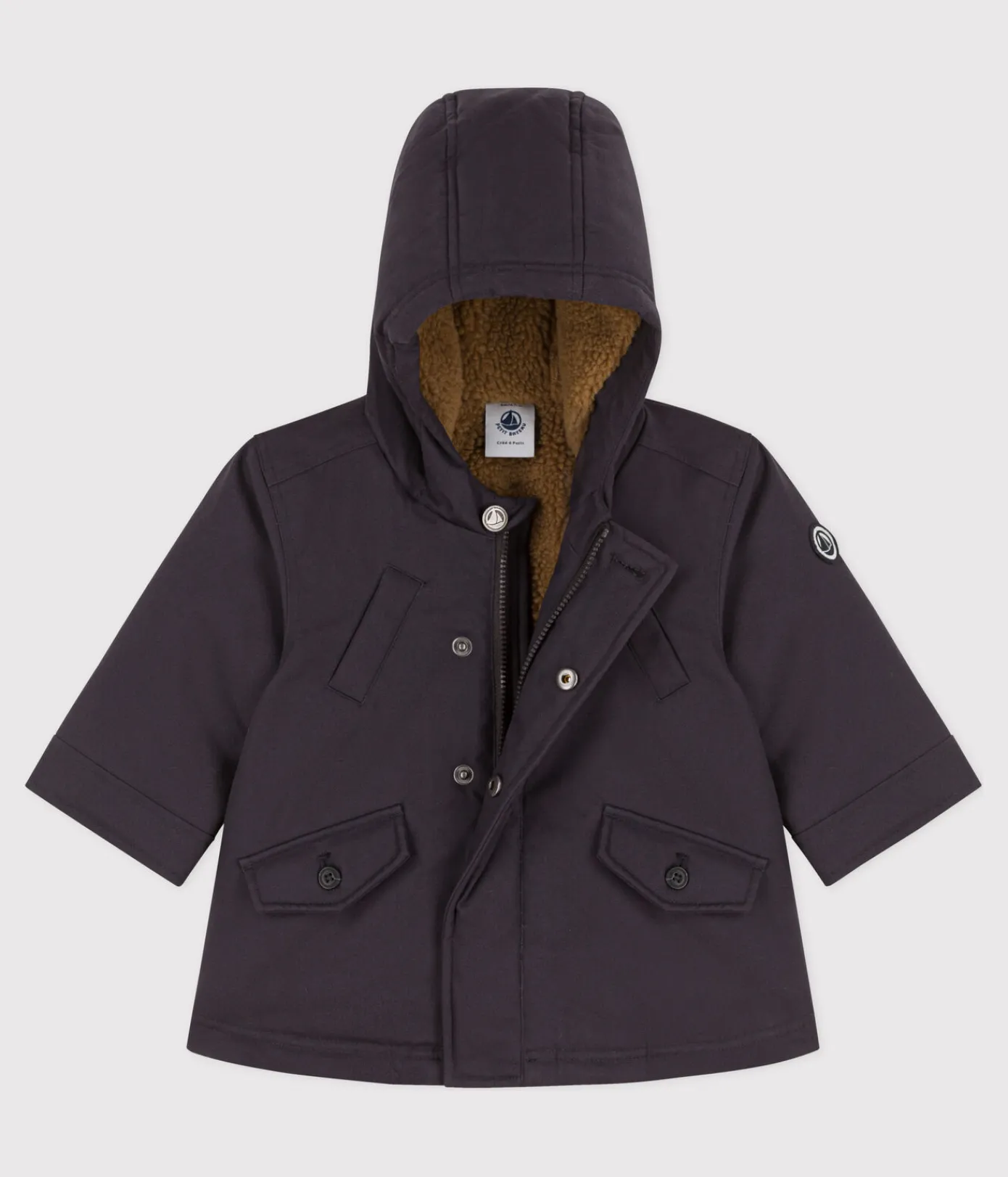 Petit Bateau Jacken, Anoraks*Wasserabweisender Baby-Parka grau DUMBO