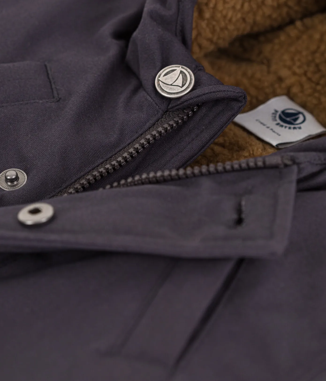 Petit Bateau Jacken, Anoraks*Wasserabweisender Baby-Parka grau DUMBO