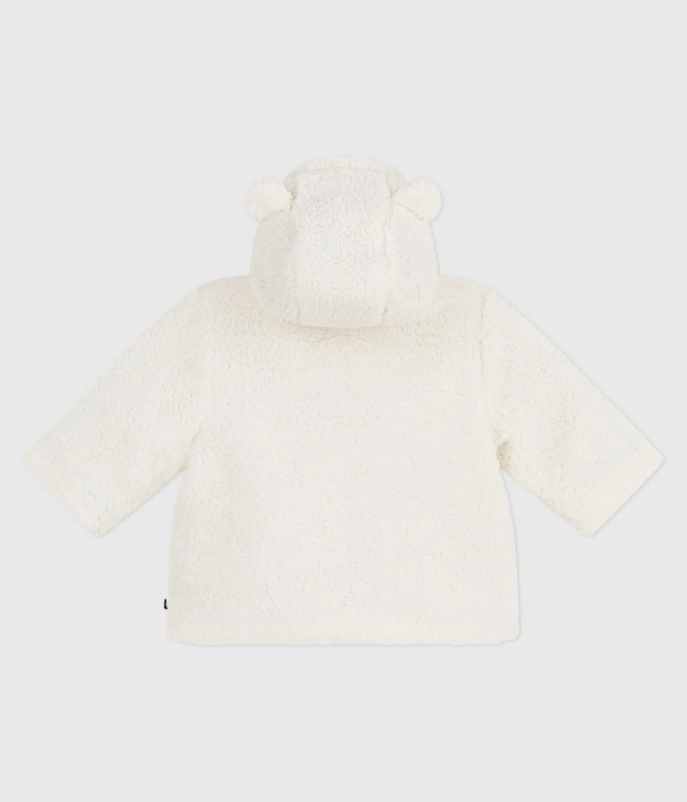 Petit Bateau Jacken, Anoraks*Wattierter Baby-Mantel mit Kapuze aus Sherpa naturfarben MILK
