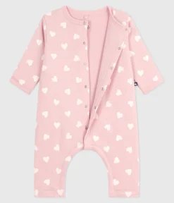Petit Bateau Sets, Overalls & Latzhosen|Newborn*Wattierter Baby-Overall aus Baumwolle mit Herzmotiv rosa JOLI/ MILK
