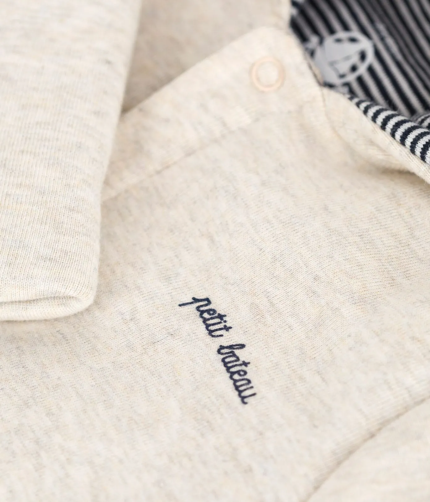 Petit Bateau Sets, Overalls & Latzhosen|Newborn*Wattierter Baby-Overall mit Kapuze und Füßchen, einfarbig beige MONTELIMAR CHINE