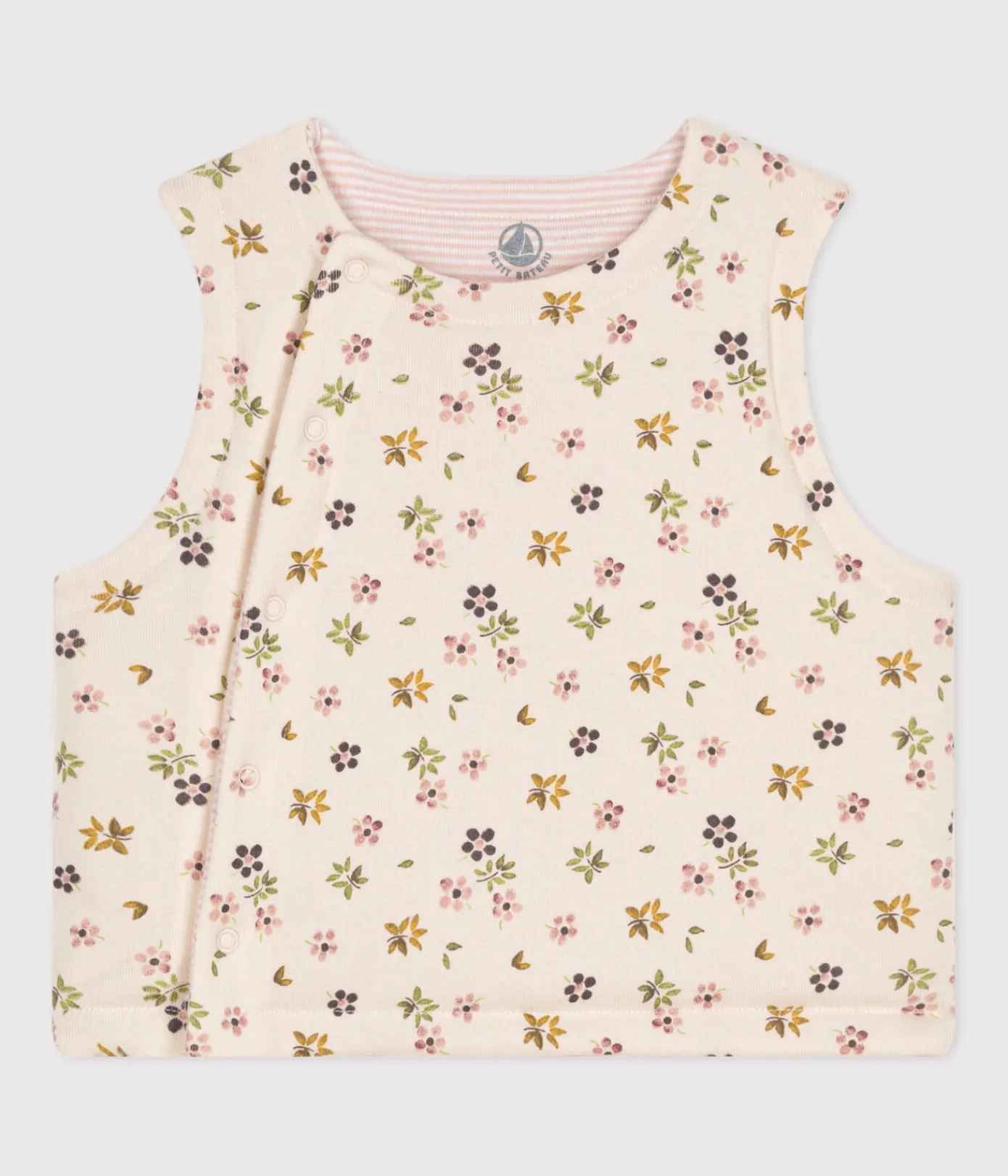 Petit Bateau Pullover, Cardigans*WENDBARE BABY-WESTE AUS BAUMWOLLE beige AVALANCHE/ CUIVRE