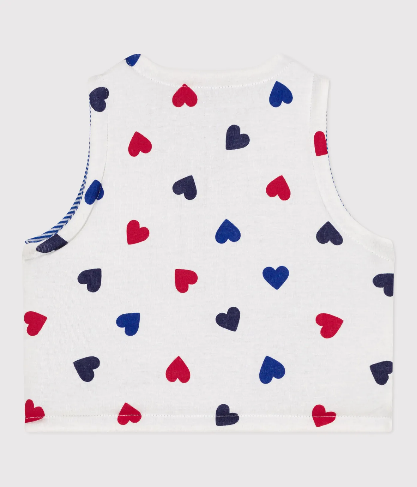 Petit Bateau Pullover, Cardigans*WENDBARE BABY-WESTE AUS BAUMWOLLE weiss MARSHMALLOW/weiss MULTICO