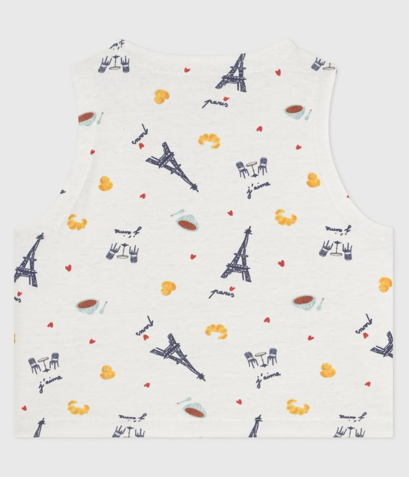 Petit Bateau Pullover, Cardigans*Wendbare Baby-Weste aus bedruckter Baumwolle MARSHMALLOW/ ADRIATIC